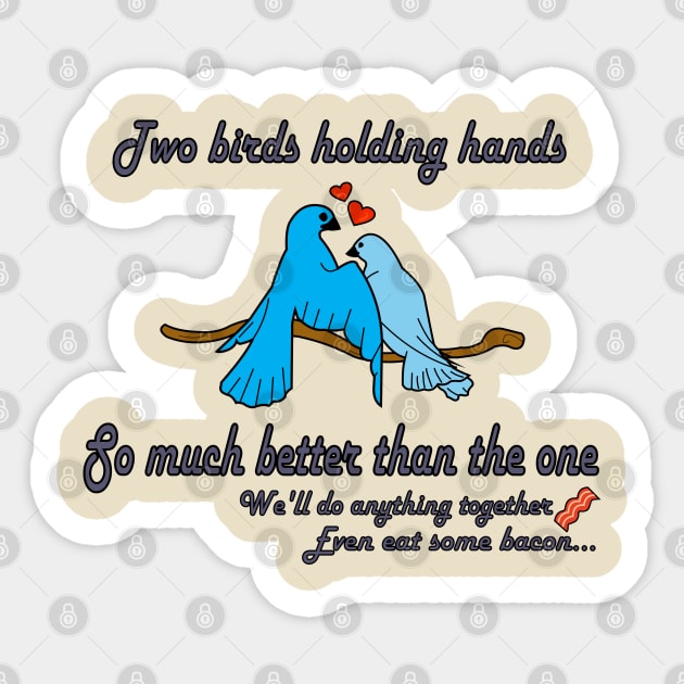 Two birds Sticker by Brunaesmanhott0